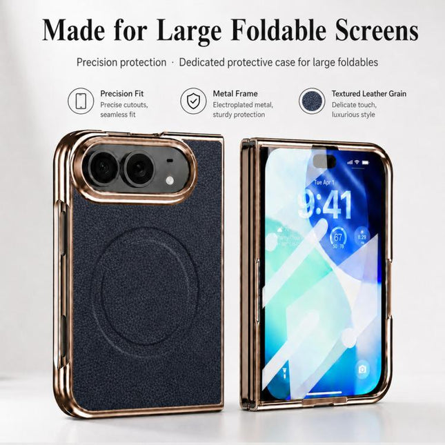 Litchi Texture Magnetic Integrated Film Phone Case, For iPhone Duo