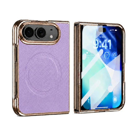 Litchi Texture Magnetic Integrated Film Phone Case, For iPhone Duo