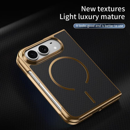 Kevlar Texture Magnetic Integrated Film Phone Case, For iPhone Duo