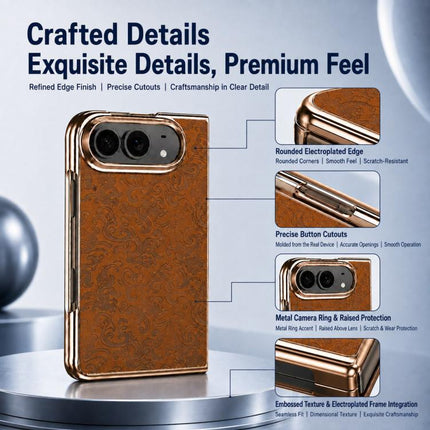 Electroplated 3D Embossed Magnetic Integrated Film Phone Case, For iPhone Duo