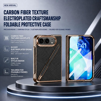 Kevlar Texture Built-in Stylus Integrated Film Phone Case, For iPhone Duo