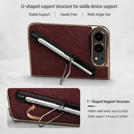 Electroplated Stylus Pen Holder Integrated Film Phone Case, For iPhone Duo