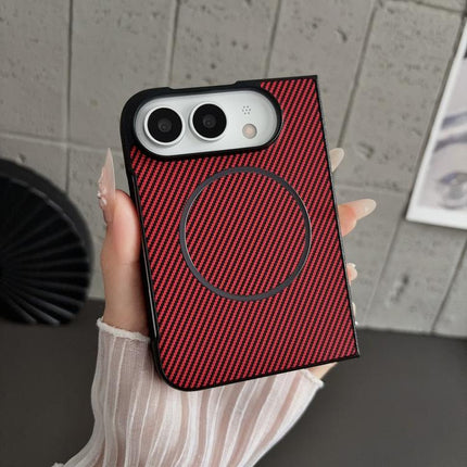 Fiber Texture Fine Circle Magnetic Phone Case, For iPhone Duo