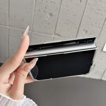 Rebound Hinge Electroplated Faux-Leather Magnetic Phone Case, For iPhone Duo