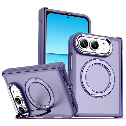Armor-style Hinge Protection Magnetic Ring Holder Phone Case, For iPhone Duo
