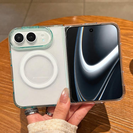 Contrast Color Gradient Transparent MagSafe Phone Case, For iPhone Duo