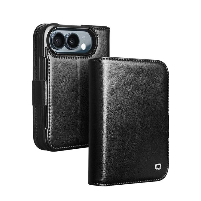 QIALINO Classic 103 Buckle Genuine Leather Phone Case, For iPhone Duo
