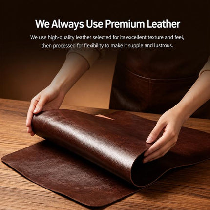 QIALINO Classic 103 Buckle Genuine Leather Phone Case, For iPhone Duo