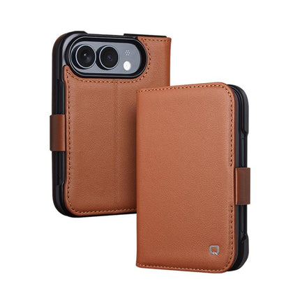 QIALINO Classics 3rd Genuine Leather Phone Case, For iPhone Duo