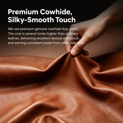 QIALINO Vintage Calfskin Genuine Leather Phone Case, For iPhone Duo