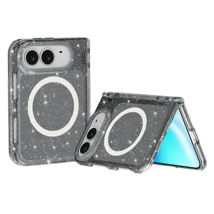 Terminator Style Glitter Powder MagSafe Magnetic Phone Case, For iPhone Duo