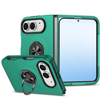 PC + TPU Magnetic Phone Case with Invisible Ring Holder, For iPhone Duo