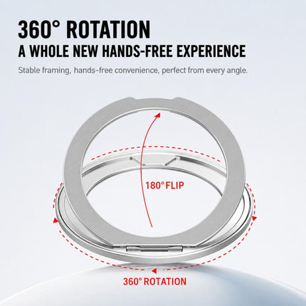 Crystal Clear Magnetic Phone Case with 360 Rotation Holder, For iPhone Duo