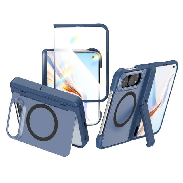 Integrated Skin-Friendly Magnetic Phone Case with Holder, For iPhone Duo