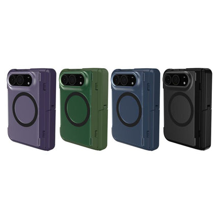 Integrated Skin-Friendly Magnetic Phone Case with Holder, For iPhone Duo