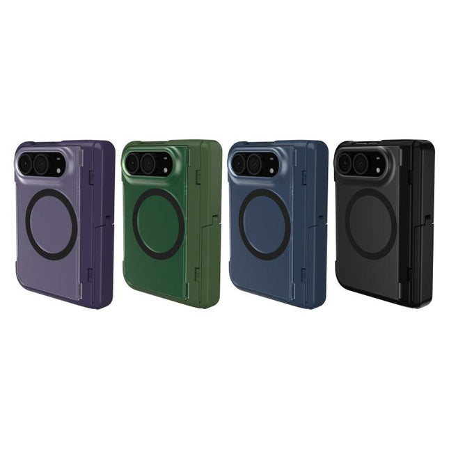 Integrated Skin-Friendly Magnetic Phone Case with Holder, For iPhone Duo