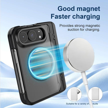 Integrated Skin-Friendly Magnetic Phone Case with Holder, For iPhone Duo