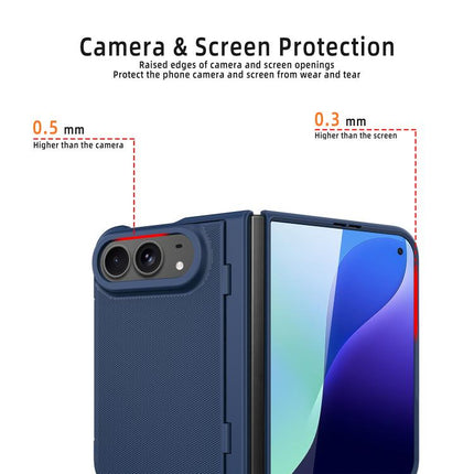 Integrated Flip Cover Holder Spray-Coated Finish Phone Case, For iPhone Duo
