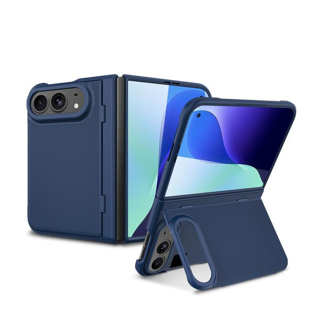 Integrated Flip Cover Holder Spray-Coated Finish Magnetic Phone Case, For iPhone Duo