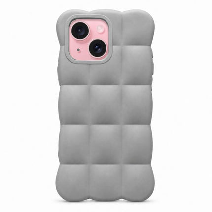 Solid Color Cloud Square TPU Phone Case, For iPhone 15 Plus, For iPhone 15