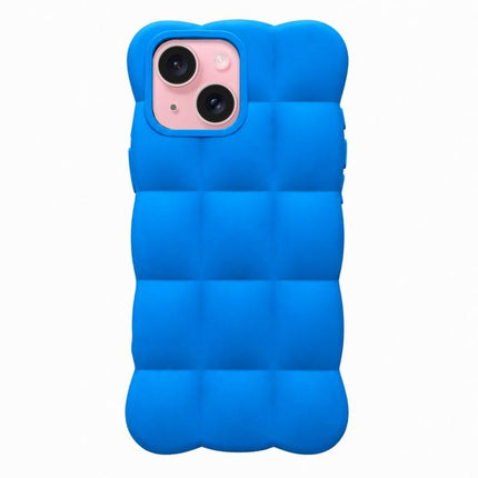 Solid Color Cloud Square TPU Phone Case, For iPhone 15 Plus, For iPhone 15