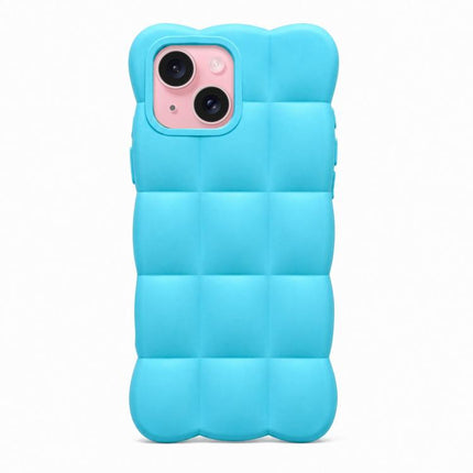 Solid Color Cloud Square TPU Phone Case, For iPhone 15 Plus, For iPhone 15