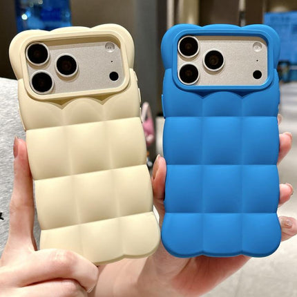 Solid Color Cloud Square TPU Phone Case, For iPhone 15 Plus, For iPhone 15