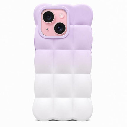 Gradient Cloud Square TPU Phone Case, For iPhone 15 Plus, For iPhone 15