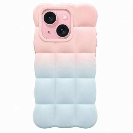 Gradient Cloud Square TPU Phone Case, For iPhone 15 Plus, For iPhone 15
