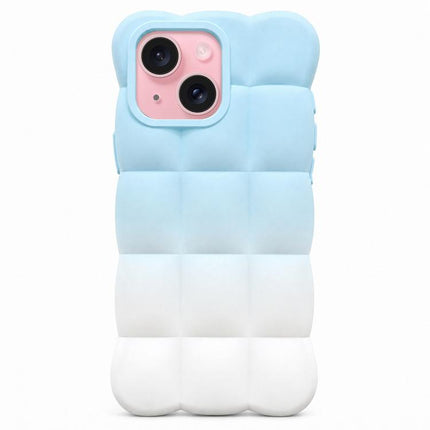 Gradient Cloud Square TPU Phone Case, For iPhone 15 Plus, For iPhone 15