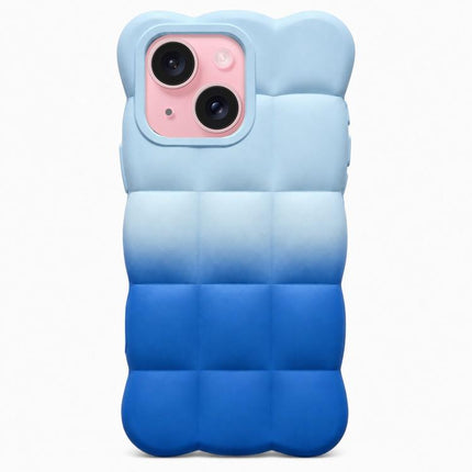 Gradient Cloud Square TPU Phone Case, For iPhone 15 Plus, For iPhone 15