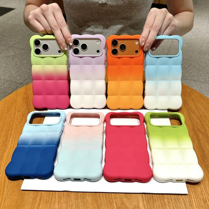 Gradient Cloud Square TPU Phone Case, For iPhone 17 Pro Max, For iPhone 17 Pro, For iPhone 17