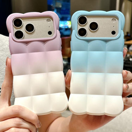 Gradient Cloud Square TPU Phone Case, For iPhone 16, For iPhone 15 Pro Max, For iPhone 15 Pro