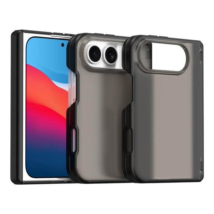 Fan Dun Series TPU Hybrid PC Frosted Central Axis Phone Case, For iPhone Duo