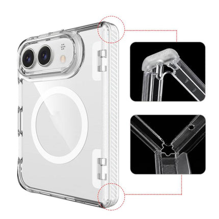 TPU + PC Hybrid 2.5mm Thick Hinge Shockproof Magnetic Phone Case, For iPhone Duo