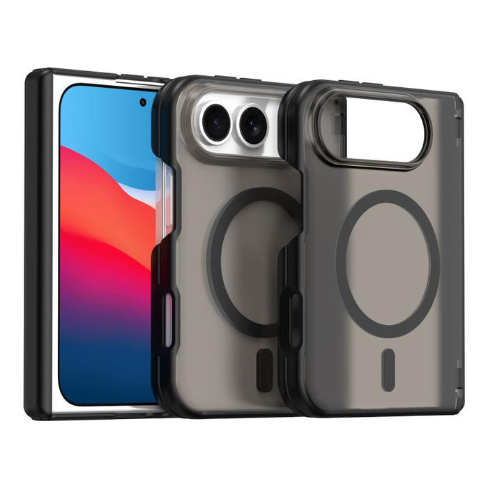 Fan Dun Series TPU Hybrid PC Magnetic Frosted Central Axis Phone Case, For iPhone Duo