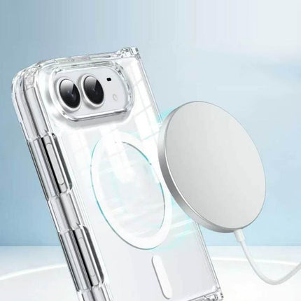Crystal-Clear Magnetic Folding Phone Case, For iPhone Duo