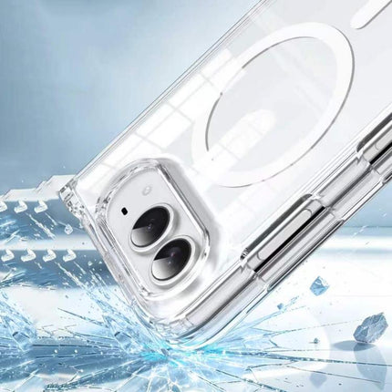Crystal-Clear Magnetic Folding Phone Case, For iPhone Duo
