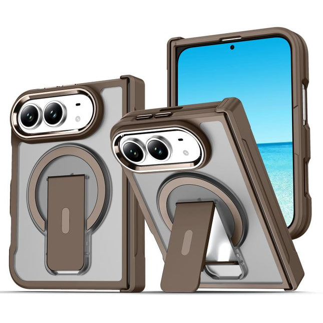 Invisible Fold Holder Magnetic Phone Case, For iPhone Duo