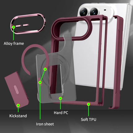 Invisible Fold Holder Magnetic Phone Case, For iPhone Duo