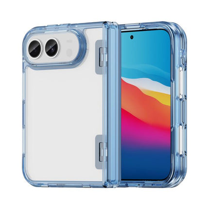 PC Hybrid TPU Airbag Folding Center Axis Phone Case, For iPhone Duo