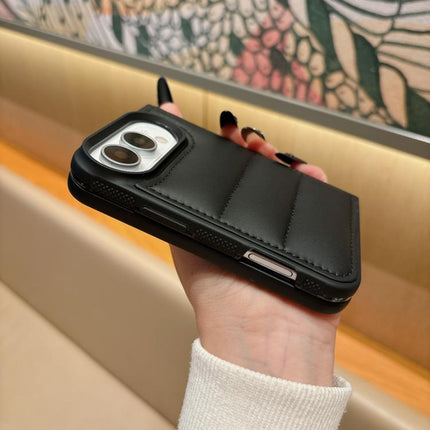 Cotton Filling Down Jacket Folding Phone Case, For iPhone Duo