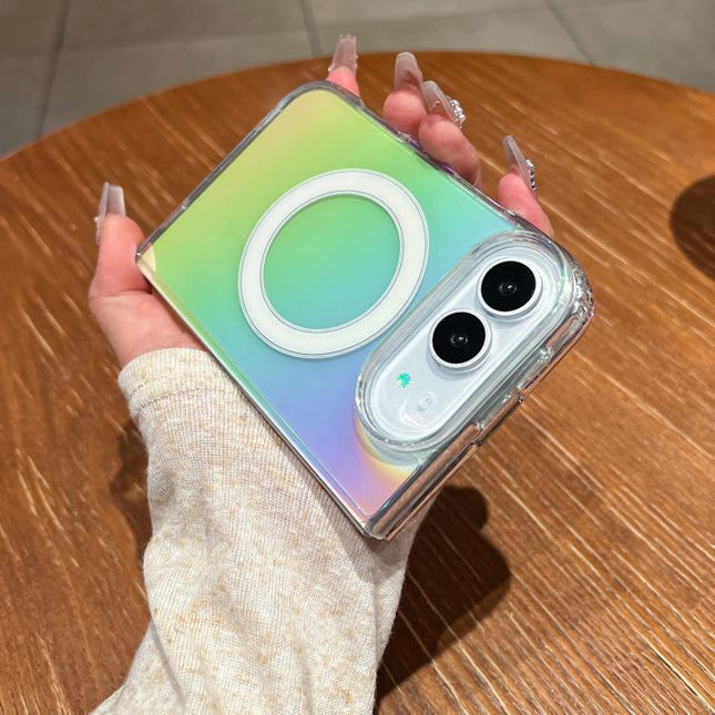 Gradient Color MagSafe Airbag Full Coverage Phone Case, For iPhone Duo