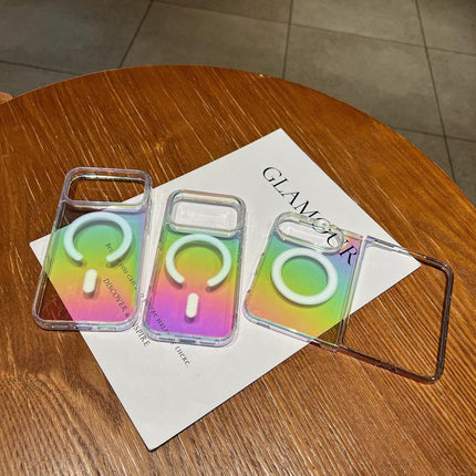 Gradient Color MagSafe Airbag Full Coverage Phone Case, For iPhone Duo