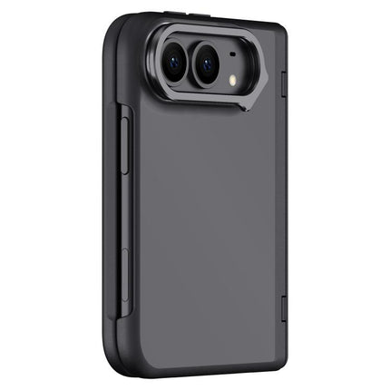 Shield Armor Series Integrated Privacy Film Matte Frosted Full Coverage Phone Case with Lens Holder, For iPhone Duo