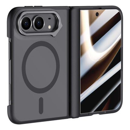 Shield Armor Series Integrated Privacy Film Matte Frosted Full Coverage Magnetic Phone Case with Lens Holder, For iPhone Duo