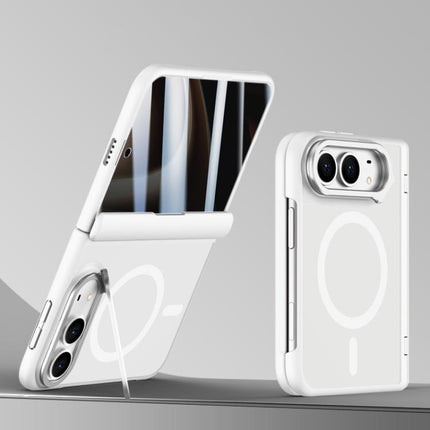 Shield Armor Series Integrated Privacy Film Matte Frosted Full Coverage Magnetic Phone Case with Lens Holder, For iPhone Duo