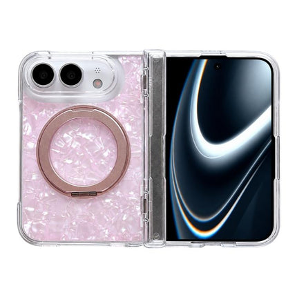 Axial Magnetic Shell Pattern Phone Case with 360 Holder, For iPhone Duo