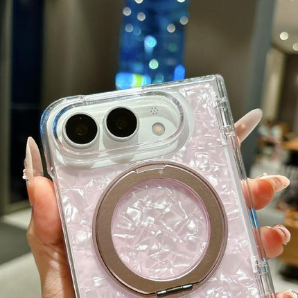 Axial Magnetic Shell Pattern Phone Case with 360 Holder, For iPhone Duo
