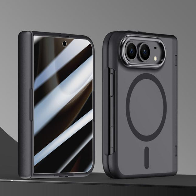 Shield Series Integrated Privacy Film Matte Frosted Magnetic Phone Case, For iPhone Duo